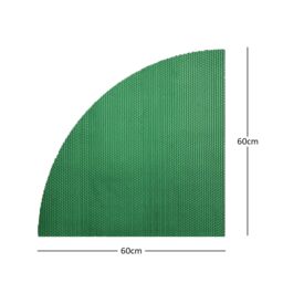 Nicoman Reversible Dual-Colour PVC Anti Slip Corner Shower Mat Bath Mat - Quadrant 60x60cm in Blue - Size: 60x60 cm - thumbnail 4