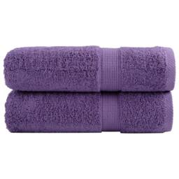 Berkfield Home Premium Shower Towels SOLUND 2 pcs Purple 70x140 cm 600 gsm - thumbnail 2