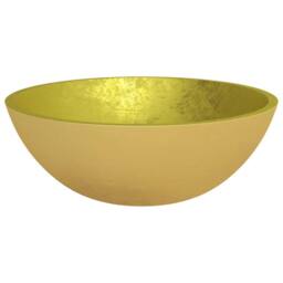 Berkfield Home Basin Glass 50x37x14 cm Gold - Size: 50 x 37 x 14 cm - thumbnail 4