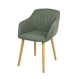 Home Garden Direct Luciano Upholstered Armchair in Premium Textured Linen in Green - thumbnail 4