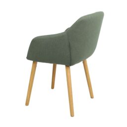 Home Garden Direct Luciano Upholstered Armchair in Premium Textured Linen in Green - thumbnail 6