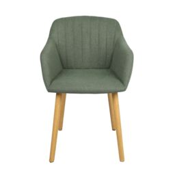 Home Garden Direct Luciano Upholstered Armchair in Premium Textured Linen in Green - thumbnail 3