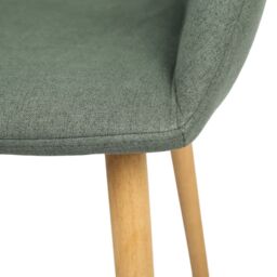 Home Garden Direct Luciano Upholstered Armchair in Premium Textured Linen in Green - thumbnail 8