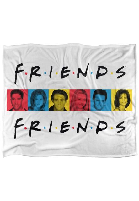 Warner Brothers Friends Silky Touch Super Soft Throw Blanket 152x127cm in White - Size: 152x127 cm - image 1