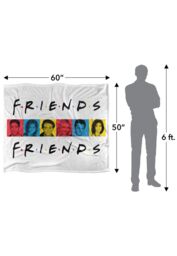 Warner Brothers Friends Silky Touch Super Soft Throw Blanket 152x127cm in White - Size: 152x127 cm - thumbnail 3