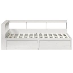Berkfield Home Bookcase Bed without Mattress White 135x190cm Solid Wood Pine - Size: 135x190 cm - thumbnail 6