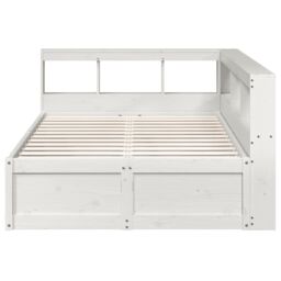 Berkfield Home Bookcase Bed without Mattress White 135x190cm Solid Wood Pine - Size: 135x190 cm - thumbnail 5