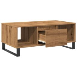 Berkfield Home Coffee Table Artisan Oak 90x50x36.5 cm Engineered Wood in Brown - thumbnail 5