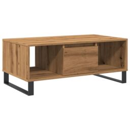 Berkfield Home Coffee Table Artisan Oak 90x50x36.5 cm Engineered Wood in Brown - thumbnail 2