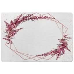 Benjamin Tate Design Pink Flower & Geometric Shapes Rug in Natural - Size: Large - thumbnail 1