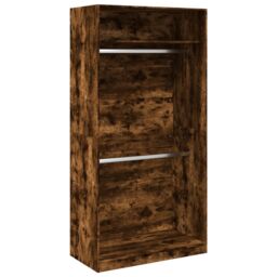 Berkfield Home Wardrobe Smoked Oak 100x50x200 cm Engineered Wood in Brown - Size: 100 x 50 x 200 cm - thumbnail 2