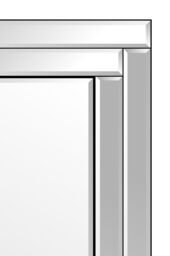 MirrorOutlet All Glass Bevelled Large Dress Mirror 144 x 115.5CM 4ft8 x 3ft9 in Silver - Size: 1 Pack - thumbnail 6