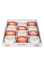 KDMD Set of 12 Scented Pumpkin Candles in White - thumbnail 2