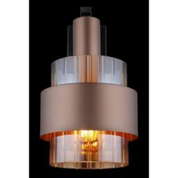 Netlighting Milley Wall Lamp Matt Black Amber Glass Shade 1x E27 in Brown - thumbnail 5