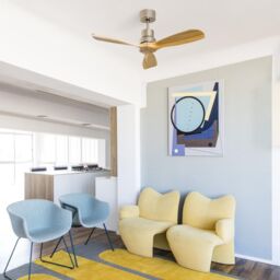 Netlighting Mini Lantau Matt Nickel Pine Ceiling Fan With DC Motor 2700K in Grey - thumbnail 2