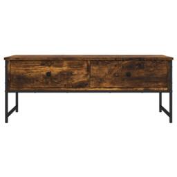 Berkfield Home Decorative Coffee Table Smoked Oak 101x49x39.5 cm Engineered Wood in Brown - thumbnail 6