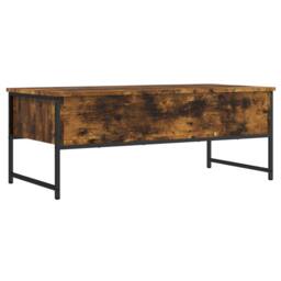 Berkfield Home Decorative Coffee Table Smoked Oak 101x49x39.5 cm Engineered Wood in Brown - thumbnail 8