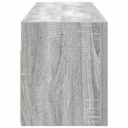 Berkfield Home Bathroom Wall Cabinet Grey Sonoma 100x25x30 cm Engineered Wood - Size: 100 x 25 x 30 cm - thumbnail 6