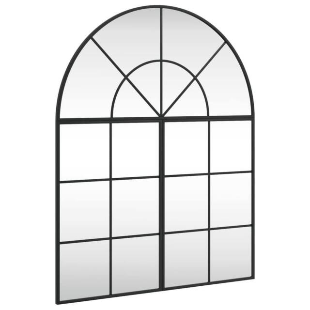 Berkfield Home Wall Mirror Black 80x100 cm Arch Iron - image 1