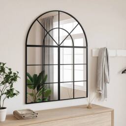 Berkfield Home Wall Mirror Black 80x100 cm Arch Iron - thumbnail 2