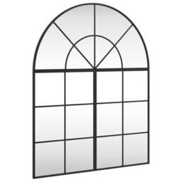 Berkfield Home Wall Mirror Black 80x100 cm Arch Iron - thumbnail 1