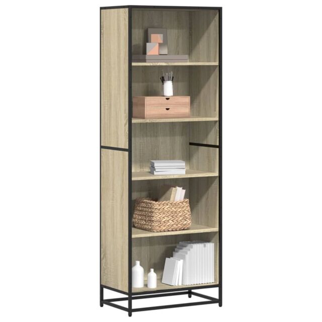 Berkfield Home Bookcase Sonoma Oak 60x35x170.5 cm Engineered Wood in Brown - image 1