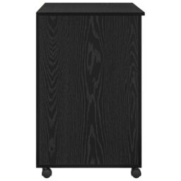 Berkfield Home Black Oak Computer Desk Black Oak Engineered wood, Metal Medium - thumbnail 6