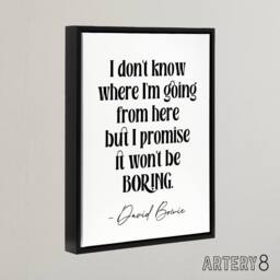 "Artery8 Don't Know Where I'm Going Promise Won't Be Boring Framed Canvas Art in White - Size: W12"" x H16""" - thumbnail 2