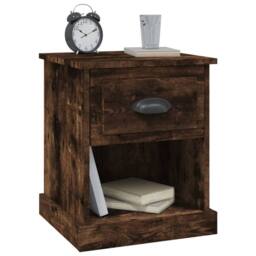 Berkfield Home Bedside Cabinets 2 pcs Smoked Oak 39x39x47.5 cm Engineered Wood in Brown - thumbnail 5