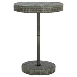 Berkfield Home 5 Piece Garden Bar Set Grey Poly Rattan&Solid Wood Acacia - thumbnail 5
