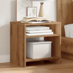 Berkfield Home Bedside Cabinets¬†2 pcs Aritisian Oak 40x30x40 cm Engineered Wood in Brown - Size: 40 x 30 x 40 cm - thumbnail 1