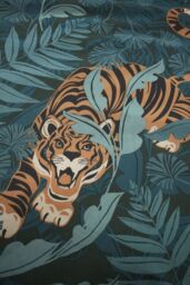Catherine Lansfield 'Tropic Tiger Leaf' Duvet Cover Set in Green - Size: Double - thumbnail 4