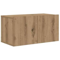 Berkfield Home TV Cabinet Set Artisan Oak Engineered wood TV Cabinet Rectangular in Brown - thumbnail 1