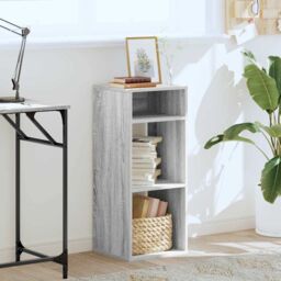 Berkfield Home Book Cabinet Grey Sonoma 34x31x80 cm Engineered Wood - Size: 34 x 31 x 80 cm - thumbnail 3