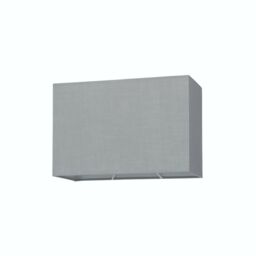 Loops Straight Sided Rectangle Lamp Shade Grey Cotton Fabric 40W E27 or B22 GLS