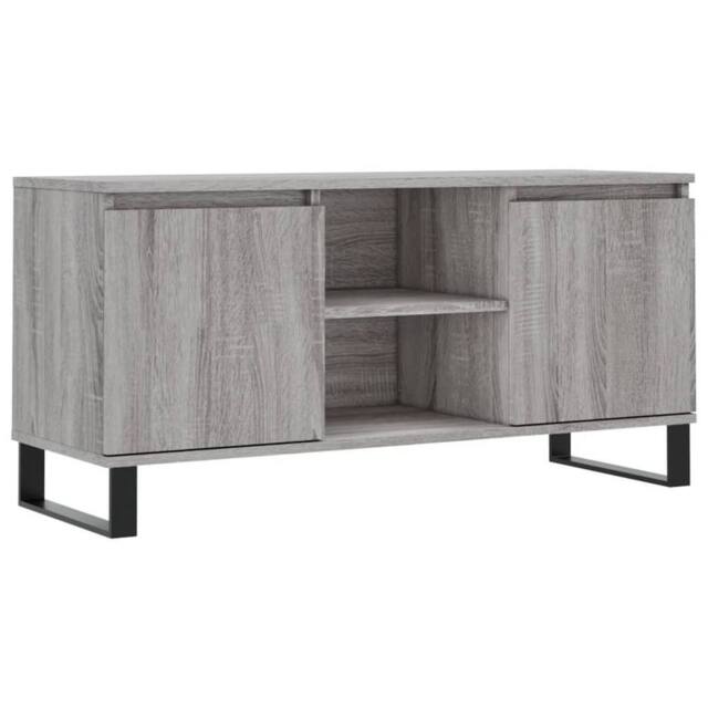 Berkfield Home TV Cabinet Grey Sonoma 104x35x50 cm Engineered Wood - Size: 104 x 35 x 50 cm - image 1