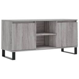 Berkfield Home TV Cabinet Grey Sonoma 104x35x50 cm Engineered Wood - Size: 104 x 35 x 50 cm - thumbnail 1