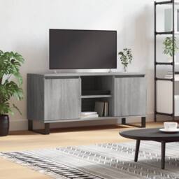 Berkfield Home TV Cabinet Grey Sonoma 104x35x50 cm Engineered Wood - Size: 104 x 35 x 50 cm - thumbnail 2