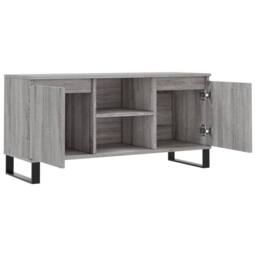 Berkfield Home TV Cabinet Grey Sonoma 104x35x50 cm Engineered Wood - Size: 104 x 35 x 50 cm - thumbnail 6