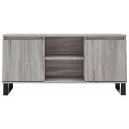Berkfield Home TV Cabinet Grey Sonoma 104x35x50 cm Engineered Wood - Size: 104 x 35 x 50 cm - thumbnail 5