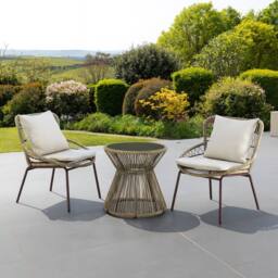 Artemis Home Sagone Patio Bistro Set in Natural - thumbnail 2