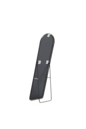 Living and Home Modern Arched Metal Floor Mirror in Black - thumbnail 3