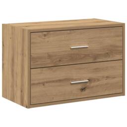 Berkfield Home Cabinet with 2 Drawers Artisan Oak 60x31x40 cm Engineered Wood in Brown - Size: 60 x 31 x 40 cm - thumbnail 1