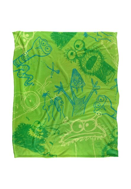 Jim Henson Signature Collection Green Monsters Silky Touch Super Soft Throw Blanket 152 X 127 cm in White - image 1
