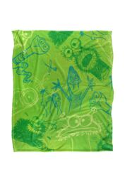 Jim Henson Signature Collection Green Monsters Silky Touch Super Soft Throw Blanket 152 X 127 cm in White - thumbnail 1
