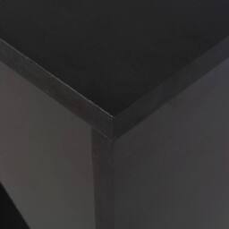 Berkfield Home Comfortable Bar Table with Moveable Shelf Black 138x39x110 cm - Size: 138 x 39 x 110 cm - thumbnail 5