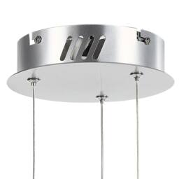 Wyld and Coco Pendant Lamp - Silver Gloss Steel LED Ring with Crystal Glass Accents - thumbnail 6
