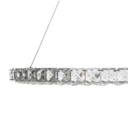 Wyld and Coco Pendant Lamp - Silver Gloss Steel LED Ring with Crystal Glass Accents - thumbnail 5