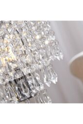 Living and Home Small Crystal Table Lamp with Round Base - thumbnail 6