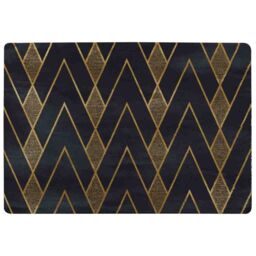Benjamin Tate Design Gold Geometreic Lines Rug in Natural - Size: Large - thumbnail 1